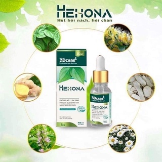 Serum hôi nách hôi chân hehona kiểm soát mồ hôi hết thâm, khử mùi hôi nách ,an toàn với bà bầu 5ml