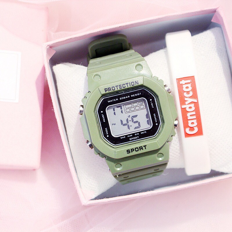 Đồng Hồ Nam Nữ PROTECTION SPORT Mặt Vuông Thể Thao Cực Hot | BigBuy360 - bigbuy360.vn