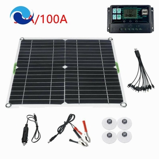 21W Watt Solar Panel Kit 12Volt Battery Charge Controller for Rv Caravan Boat -With 100A Controller