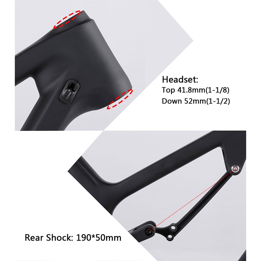 khung xe đạp downhill carbon siêu nhẹ SP-M09