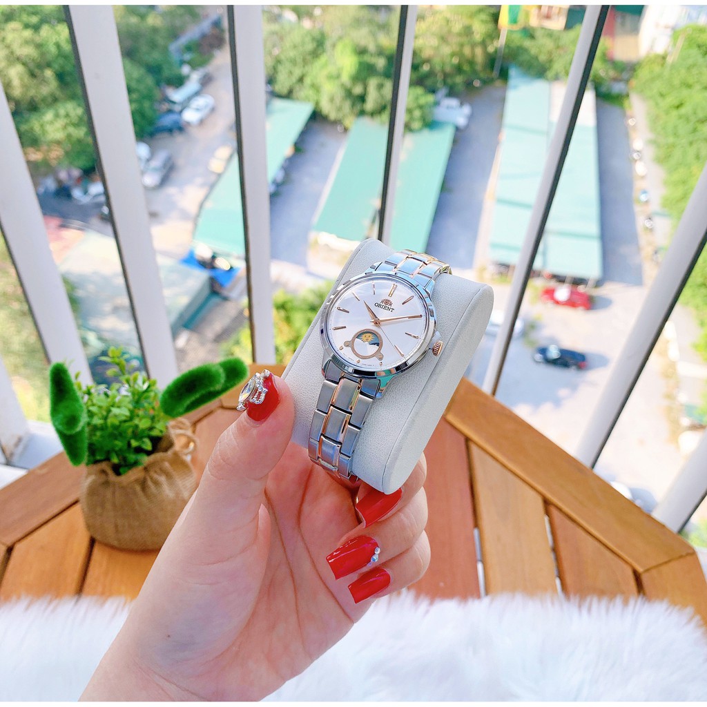 Đồng Hồ Nữ ORIENT SUN AND MOON RA-KB0001S10B Chính Hãng Tặng Dây Da Cao Cấp