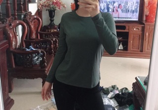 Áo cotton len tăm nữ