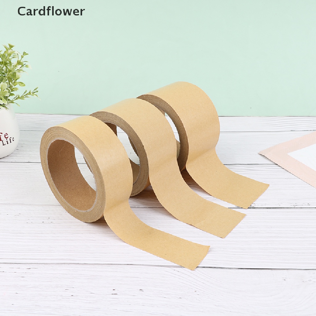 Băng keo giấy kraft màu nâu dài 30m nhiều chiều rộng tùy chọn tiện dụng
