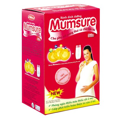 Combo 2 Hộp Bánh dinh dưỡng dành cho mẹ bầu Mumsure Sữa hộp giấy 165 gam