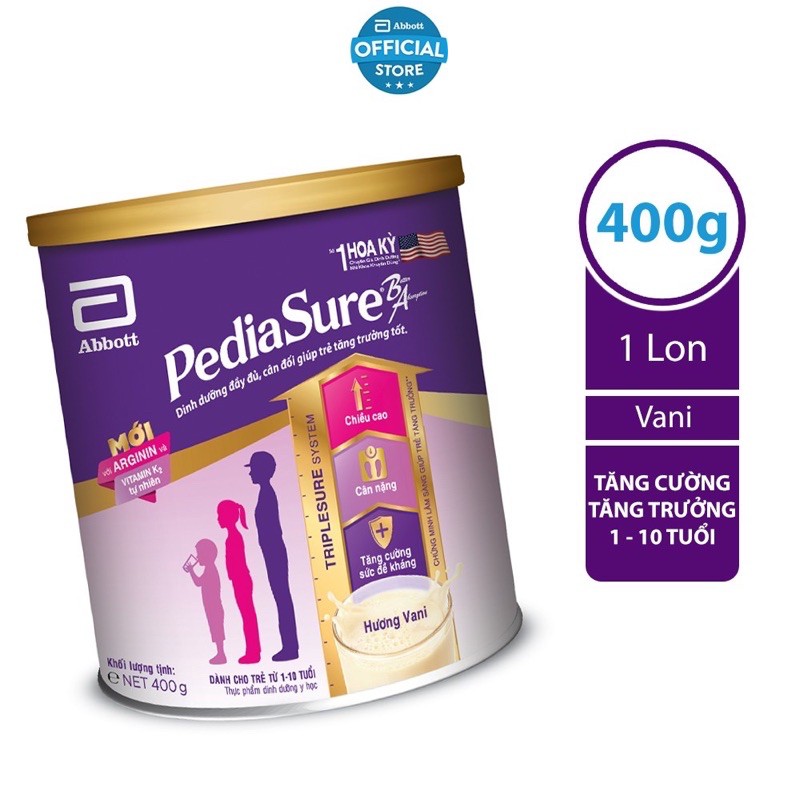 Sữa bột Pediasure 400g hương vani