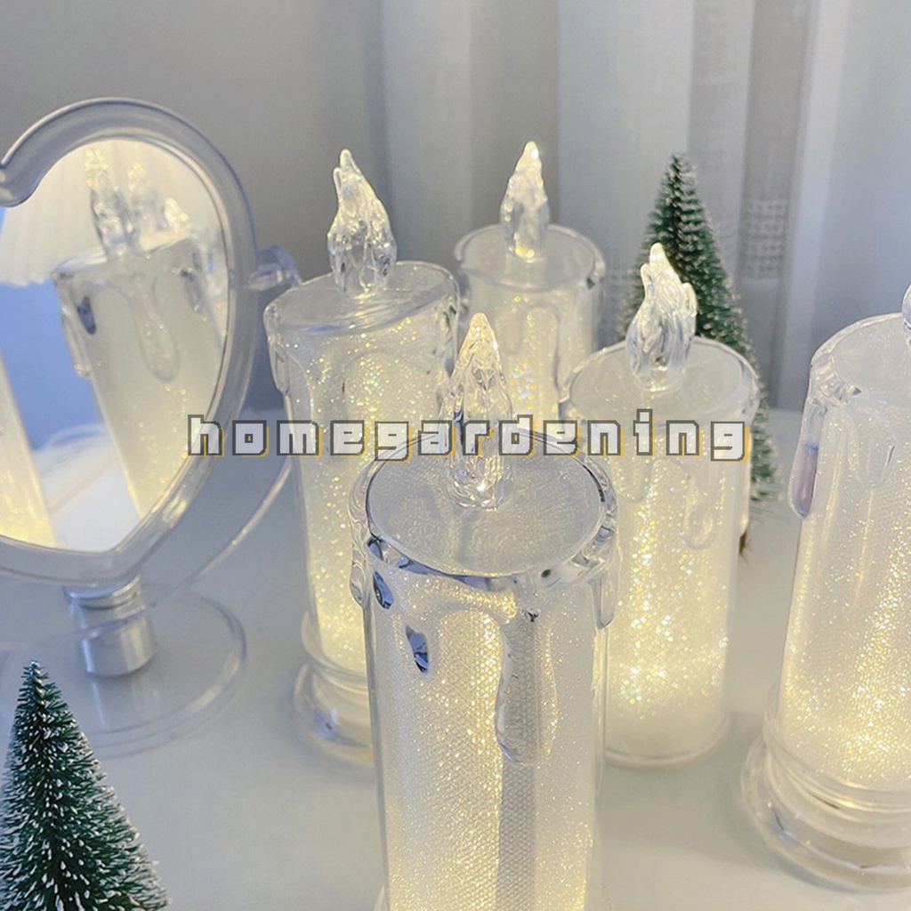 Đèn Ngủ Để Bàn Hình Nến Không Khung Bằng Acrylic Trang Trí Nhà Cửa
