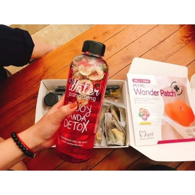 Bình đựng nước detox 1L tặng kèm túi vải