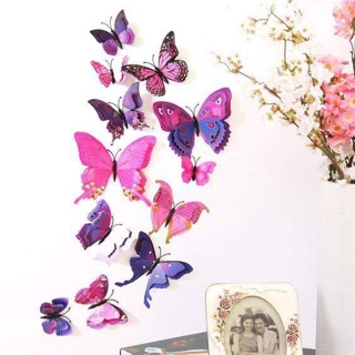 BƯỚM BƯỚM 3D (bộ 12 con - 3 size)
