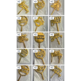 10 thẻ cắm mica trang trí bánh kem