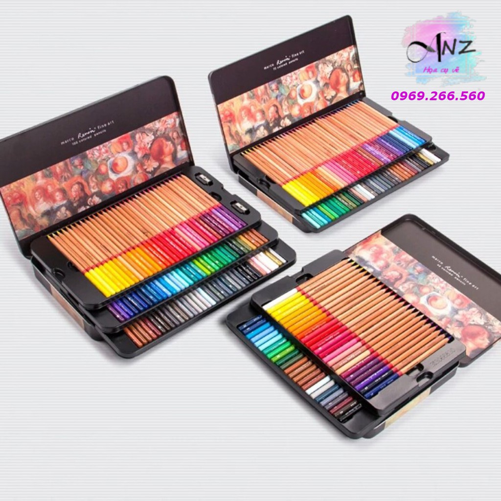Chì màu gốc dầu CAO CẤP Marco Renoir 24/36/48/72/100/120 màu