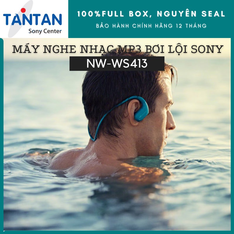 Máy Nghe Nhạc MP3 WALKMAN Sony NW-WS413 | Chống bụi, nước biển(IP68, IPX5/8) - Ambient Sound - Pin:12h - Sạc nhanh