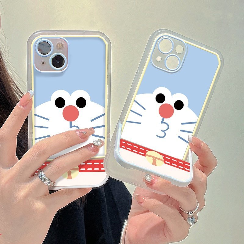 Ốp Điện Thoại Silicone TPU Mềm Trong Suốt Có Giá Đỡ Hoạt Hình Cho Iphone 13 12 Pro Max 11 Pro XS XR X 7 8 Plus 6