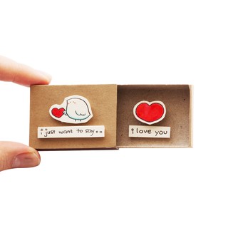 Thiệp Tình Yêu Hộp Diêm I Just Want To Say I Love You LV042