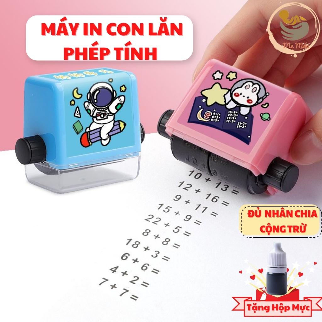 Đồ Chơi Con Lăn Phép Tính Mẹ Mốc Shop Cho Bé Học Toán Tặng Kèm Hộp Mực, Máy In Con Lăn Tạo Phép Tính Cho Bé Qc