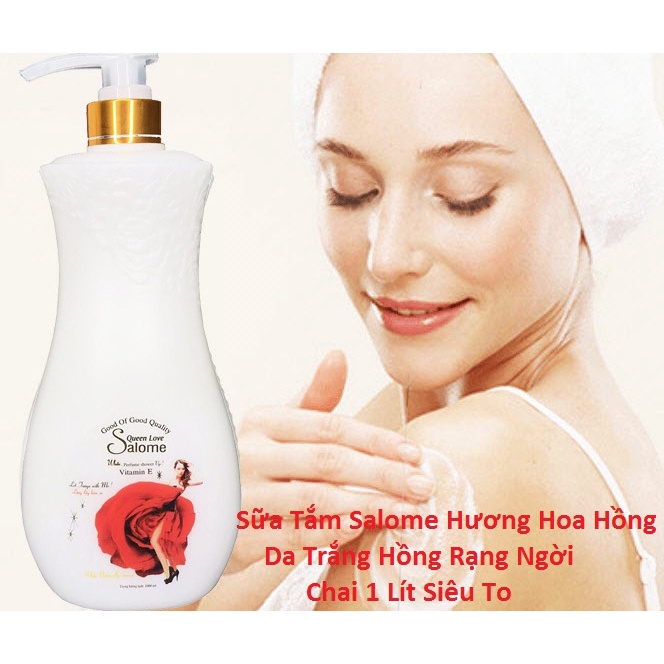 Sữa Tắm Salome Hương Hoa Hồng Cho Da Trắng Hồng Rạng Ngời CHAI 1 Lít