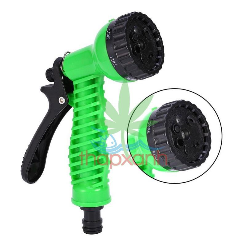 Bộ vòi xịt nước tưới cây, Rửa xe BDT-5211 Vòi nhựa 7 in 1 + 15m dây 16mm