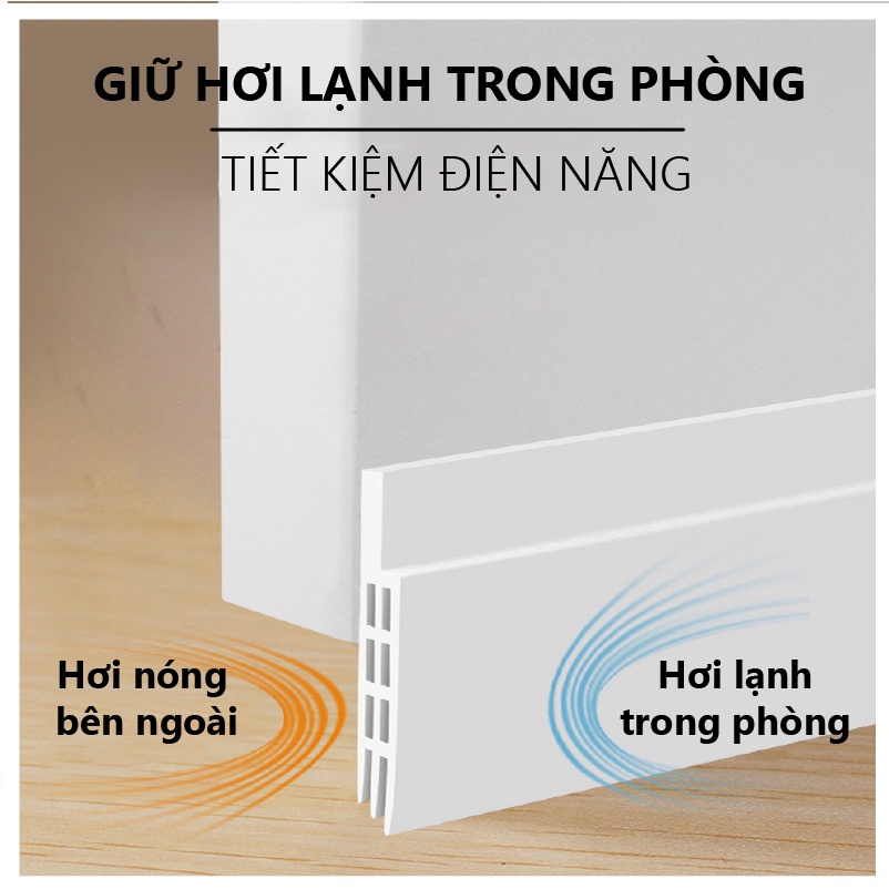 Ron chặn cửa 3 lớp dày 5mm ⭐ Thanh dán đáy cửa KINGRON chống côn trùng khói bụi phù hợp mọi loại cửa ra vào R3L