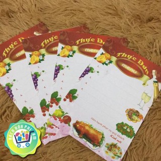 Giấy viết thực đơn bìa cứng