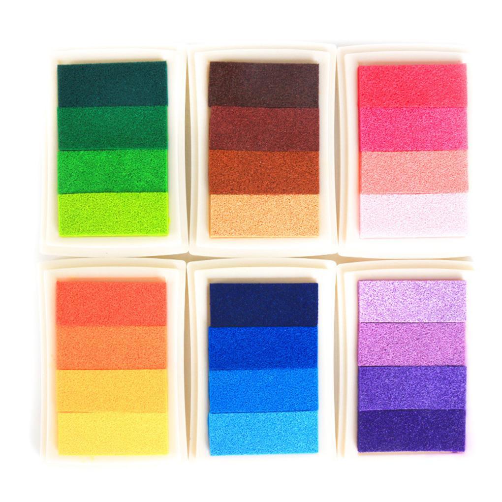 Set 6 Con Dấu Vân Tay Bằng Nhựa Nhiều Màu Sắc DIY Dành Cho Trẻ Em