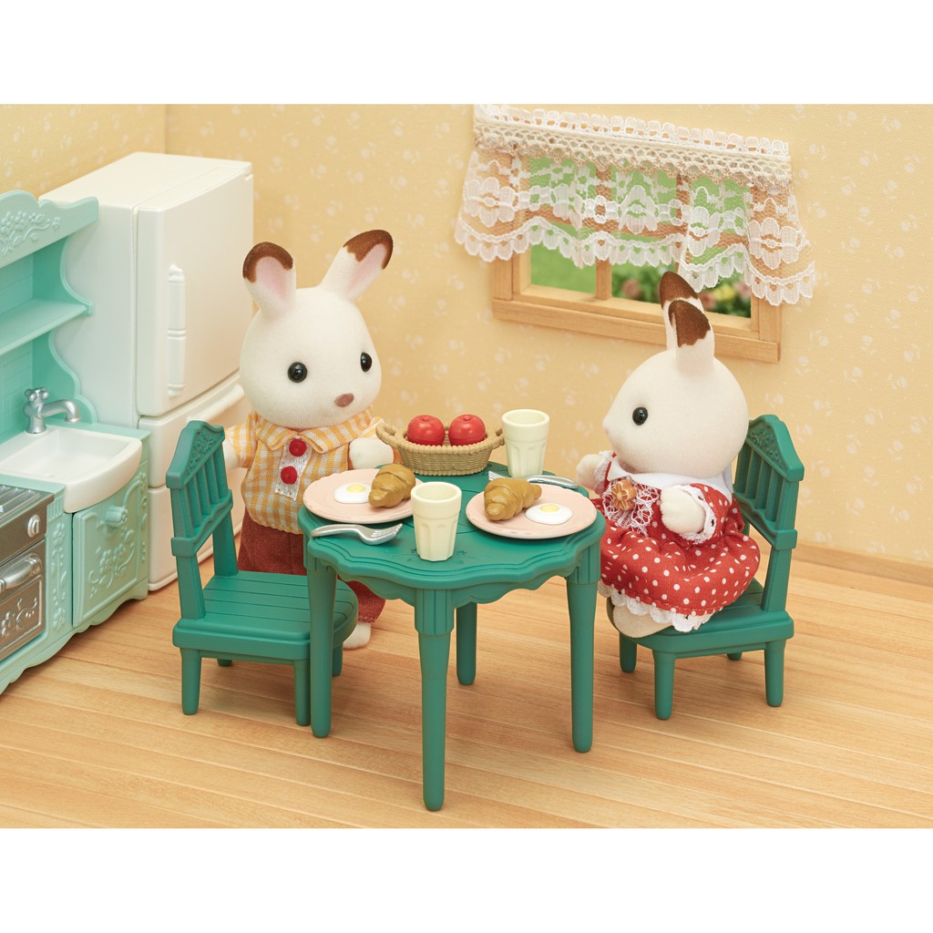 Đồ Chơi Sylvanian Families Calico Critters Bộ Nội Thất Nhà Bếp Bàn Ăn Cookin' Kitchen Set