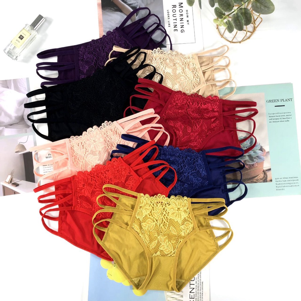 Quần Lót Ren Nữ Siêu Mỏng Xuyên Thấu - Vạt Chéo Bên Hông Sexy (3251)