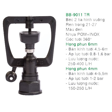 BB 9011 TR - BÉC 2 TIA HÌNH VUÔNG RT 21-27