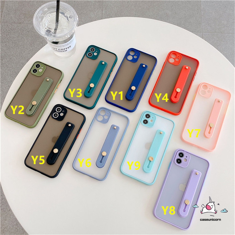 Wrist Strap Holder Case Xiaomi Redmi 9 Redmi Note9 Redmi Note8 Oppo A53 2020 Vivo Y20 Y20i Skin Feel Camera Protection Shockproo Cover with Wrist Band