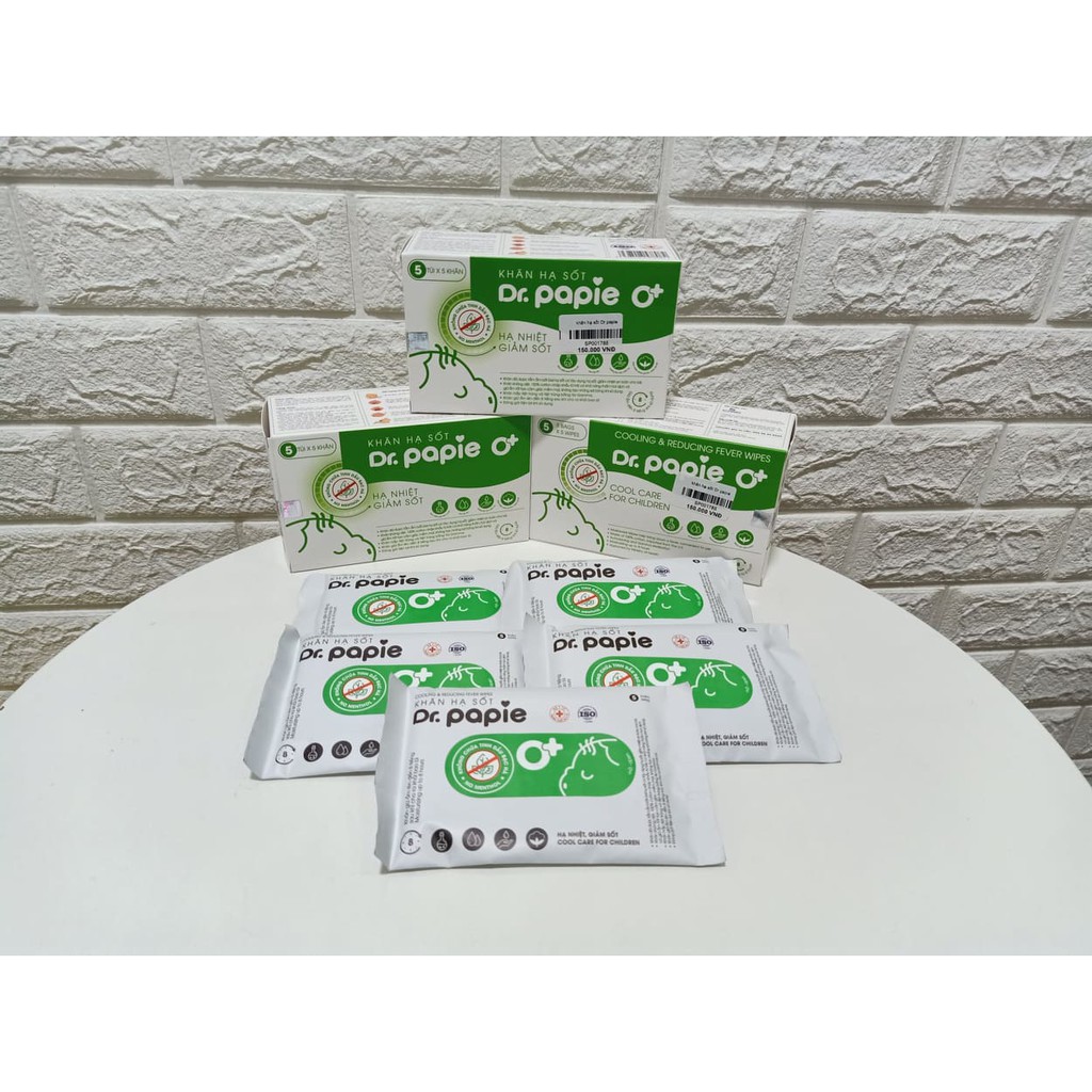 khăn lau hạ sốt dr-papie