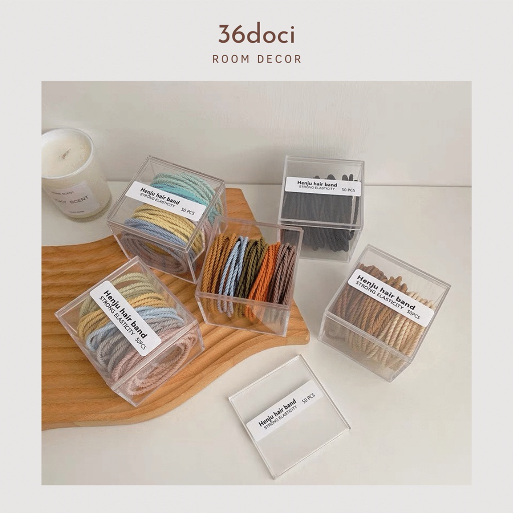 Set 10 Dây Buộc Tóc Xoắn Nhẹ Dải Màu Pastel Kiểu Hàn Quốc NEW 2021 | 36doci