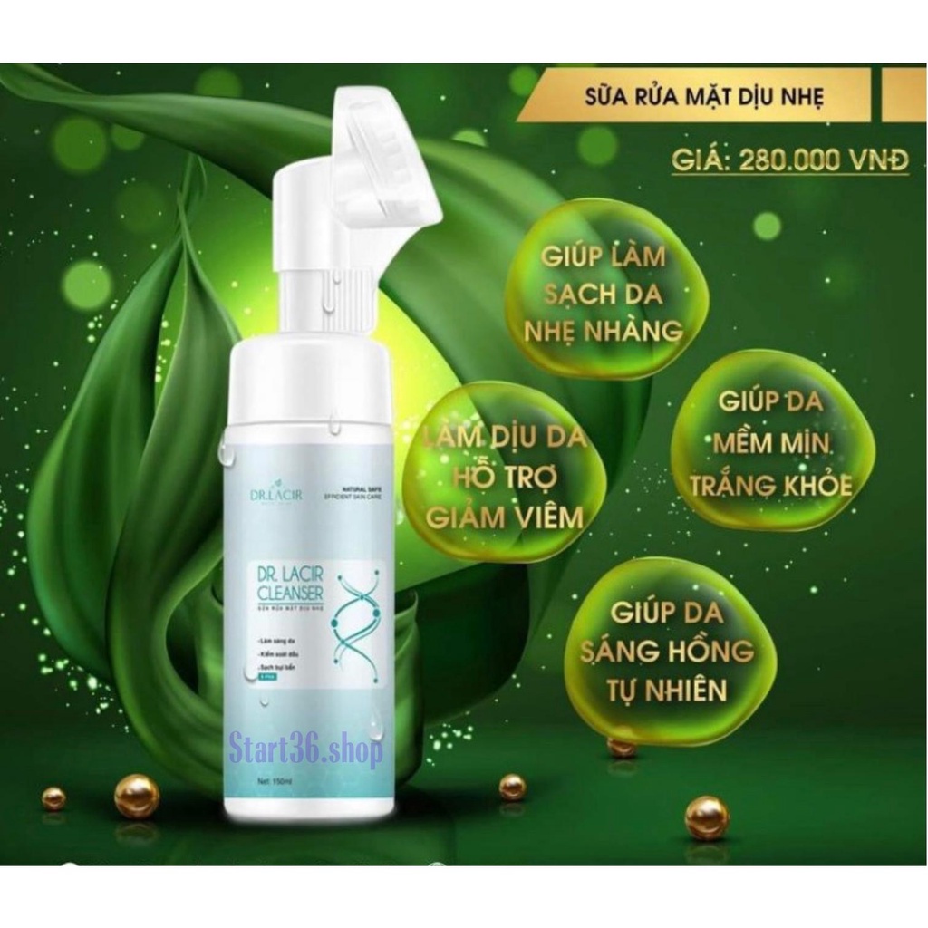 Sửa rửa mặt Dr Lacir Start36 sữa rửa mặt dịu nhẹ dr lacir cho da khô da nhạy cảm giúp sáng da sạch bụi bẩn mềm mịn 150ml
