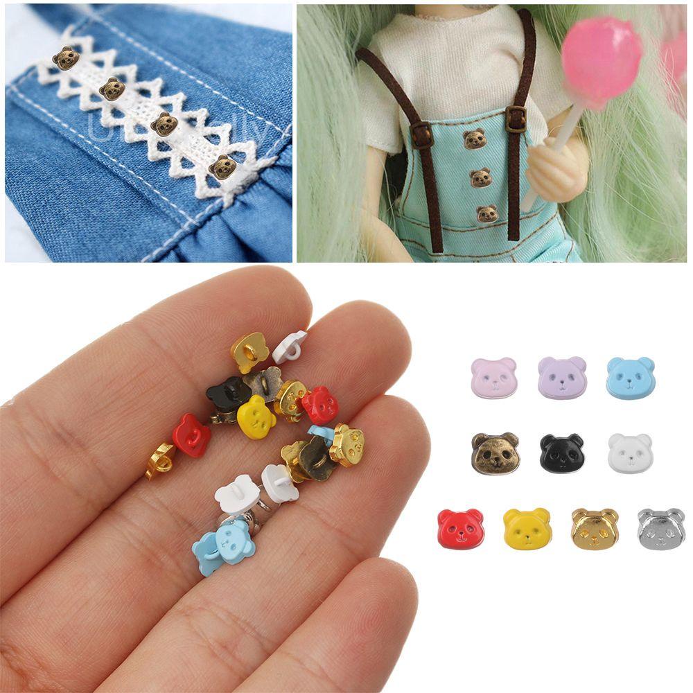 RAINBOW 20 Nút Áo Hình Gấu Trúc Cho Trang Trí Búp Bê