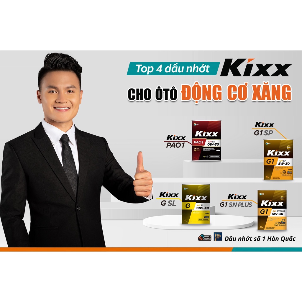 [ Best Seller ] Dầu Nhớt Cao Cấp KIXX PAO1 0W-30 / 0W-40 | 4 Lít | HIBUCENTER