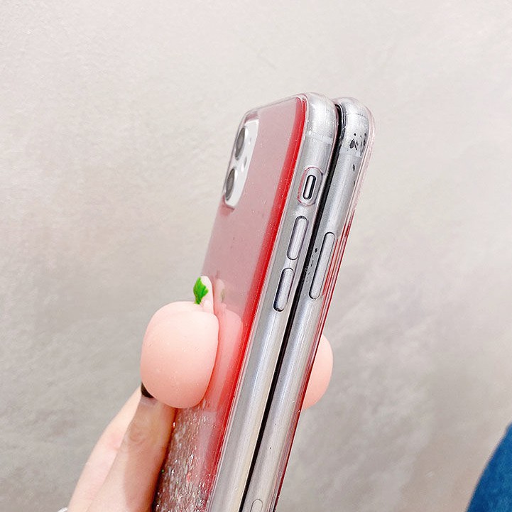 Ốp Điện Thoại Dẻo Họa Tiết Trái Đào 3D Lấp Lánh Cho Xiaomi Redmi 9 9A 9C 9T Redmi Note 10 4 5 6 7 8 8T 9T 9 9S Pro Max