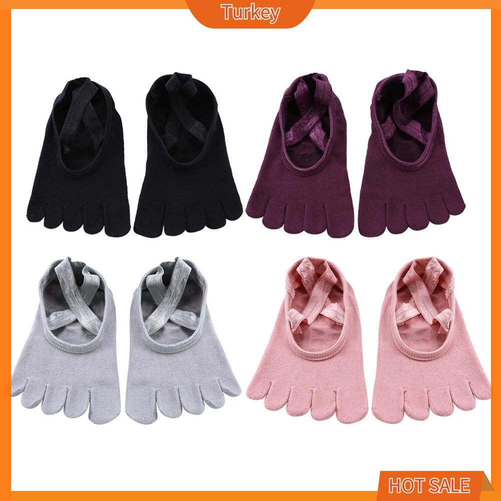 Vớ Cotton Thể Thao Hở Ngón Chống Trượt Cho Nữ