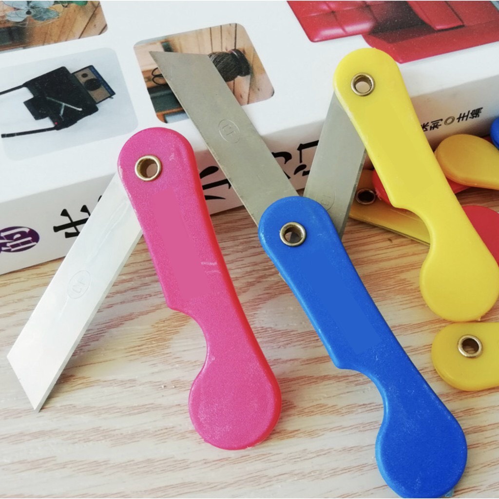 Dao rọc giấy decal gấp gọn nhỏ mini hỗ trợ cắt giấy dán kính phim cách nhiệt