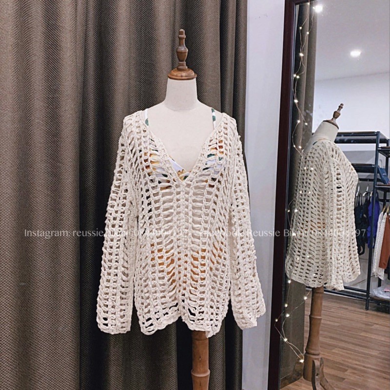 𝑹𝑬𝑼𝑺𝑺𝑰𝑬 𝑩𝑰𝑲𝑰𝑵𝑰 Áo lưới/ áo choàng phong cách Hàn Quốc #reussieaoluoi | BigBuy360 - bigbuy360.vn