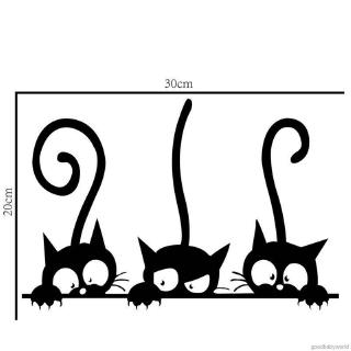 Decal Dán Tường Hình Mèo Dễ Thương