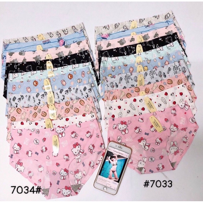 Combo 5 Quần Lót Nữ Su Đúc Thông Hơi In Hình Dễ Thương - QL7033