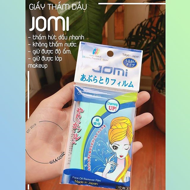 Giấy Thấm Dầu Jomi Oil Clear Film Face Oil Remover 70 Tờ