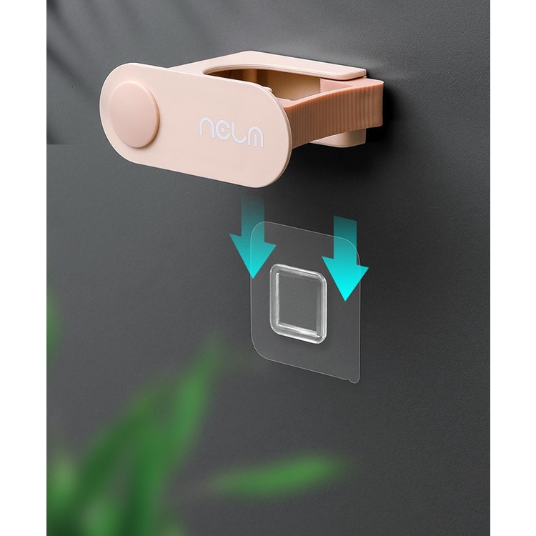 Móc treo cây lau nhà - Móc dán tường chịu lực kẹp chổi lau nhà treo tường thiết kế đẹp mắt treo chổi lên sạch sẽ