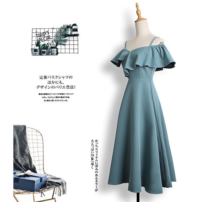 Đầm Chữ A Tay Bèo Quyến Rũ Thời Trang Mùa Hè Cho Nữ