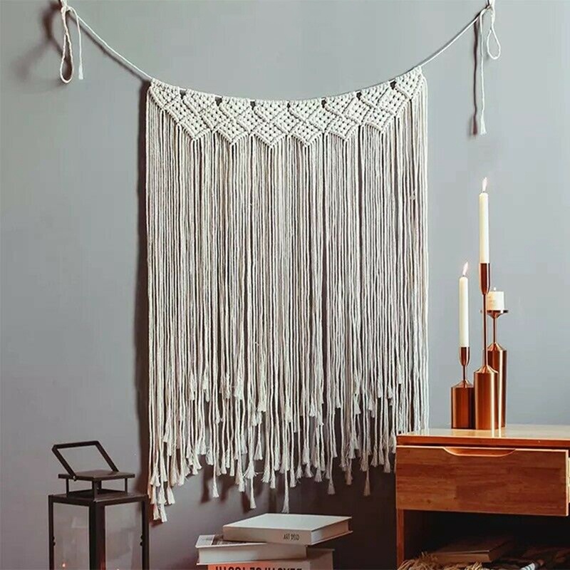 Rèm Macrame Cỡ Lớn Treo Tường Trang Trí Phong Cách Boho
