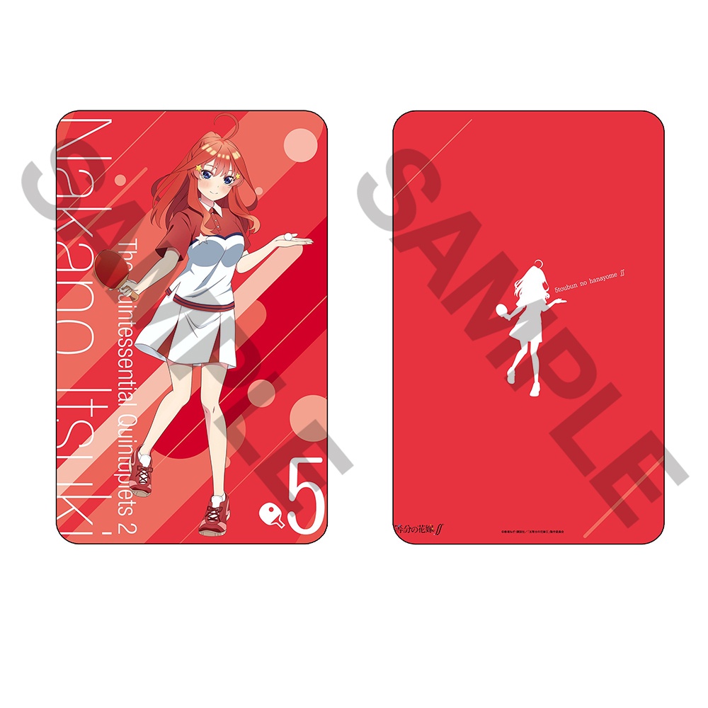 Ảnh card bo góc in hình Gotoubun No Hanayome  Nhà Có 5 Nàng Dâu NĂNG ĐỘNG ver thẻ bo viền 5*8cm suu tầm