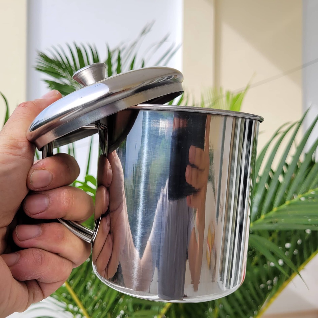 CỐC  UỐNG NƯỚC, TÁCH uống trà, cà phê INOX SUS 304 700ml/ Ca thẳng INOX 304 nhiều size. Có nắp, kiểu dáng Sang Trọng