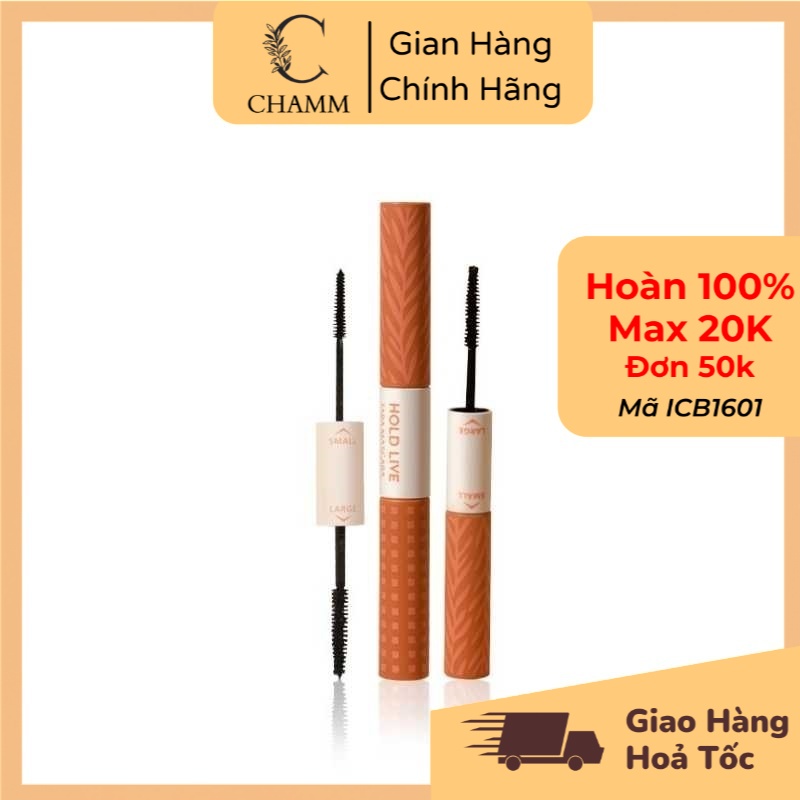 [NEW] Chuốt mi 2 đầu Hold Live Mascara Magic Double Head dài mi cong mi tự nhiên chống lem HL493 Chamm Store