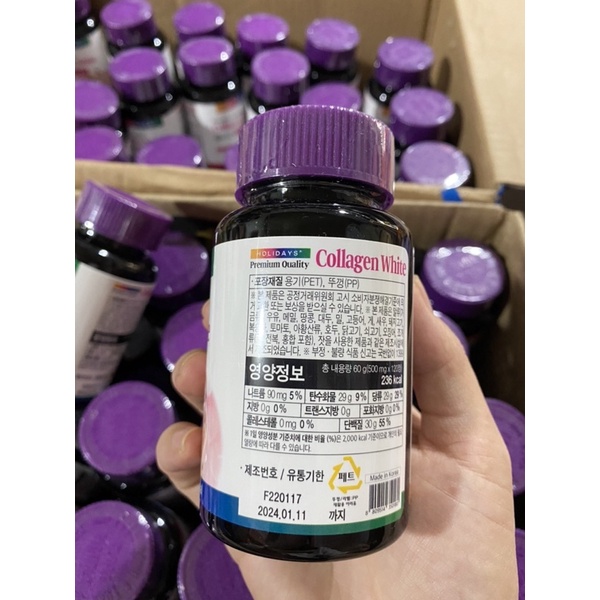 Viên Collagen white holiday 120v