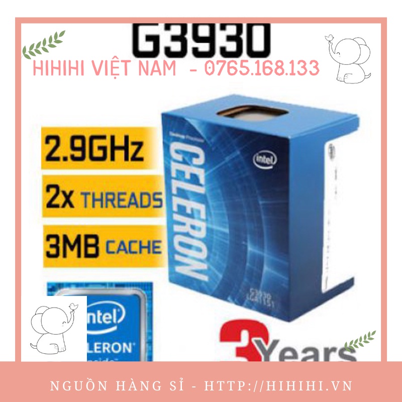 CPU intel G3930 TRAY KO FAN -THẾ HỆ 5 SK 1151. LOẠI 1