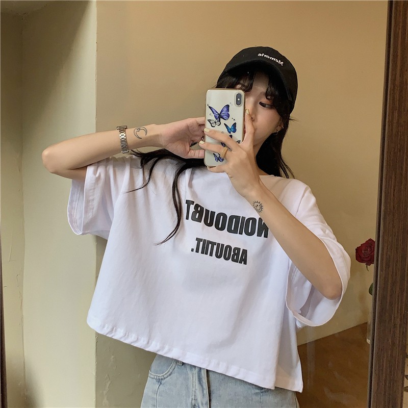 ÁO THUN CROPTOP 🌟HOTTREND 🌟  RAINBOW FORM RỘNG TAY LỠ ULZZANG - ÁO NHÓM CROP NGẮN TAY TTA209