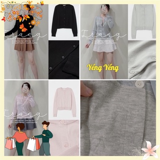 Anu525 - áo len tăm nữ dài tay trơn cài cúc