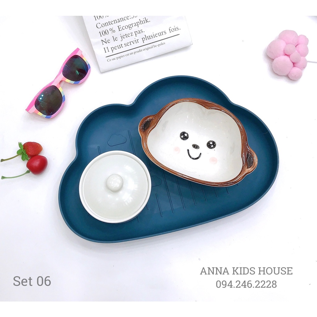 Set bát sứ cho bé ăn dặm giá chỉ từ 99k/1set